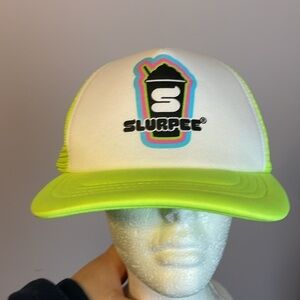 Slurpee Limited Edition Neon Yellow/Green Retro Style Mesh Trucker Snapback Cap